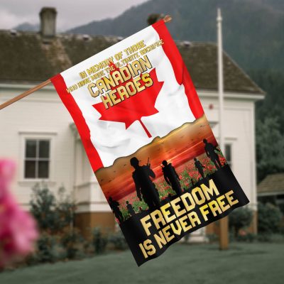 In Memory Of Those Who Have Made The Ultimate-Sacrifice Canadian Heroes Outdoor House Flag - Home Garden Flag