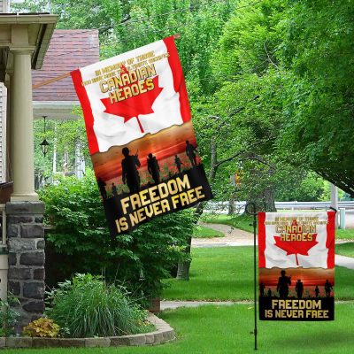 Alternative view of In Memory Of Those Who Have Made The Ultimate-Sacrifice Canadian Heroes Outdoor House Flag - Home Garden Flag