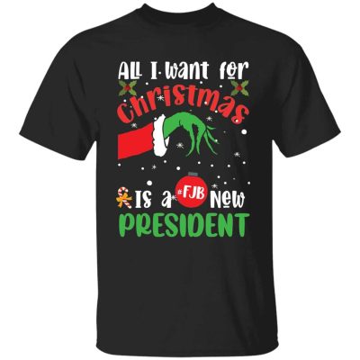 1VT. UU TIEN All I Want For Christmas Grinch, Black, Unisex T-Shirt