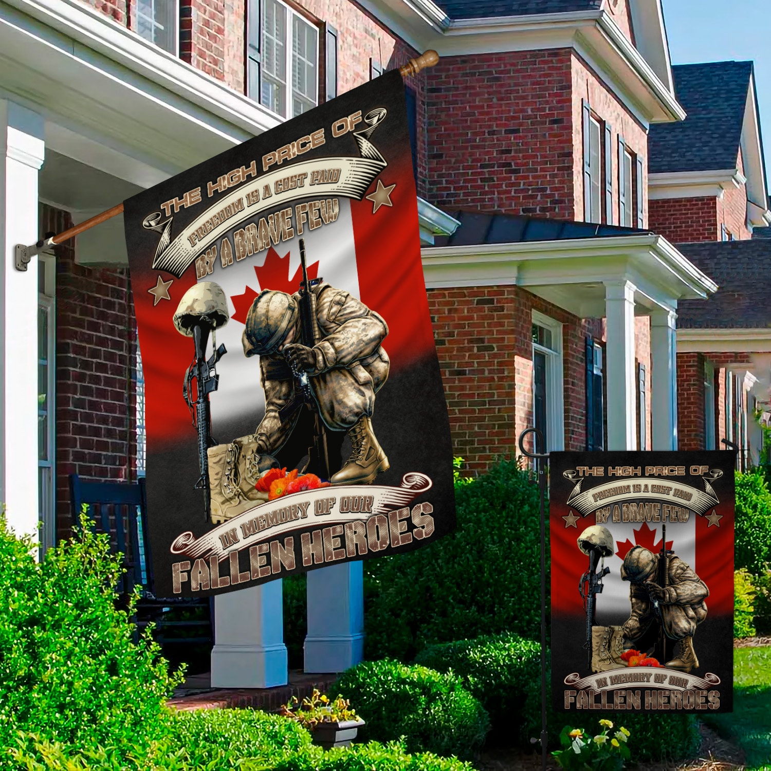 3Th. Fallen Heroes Canadian Veteran (30x40) Garden & House Mockup 2
