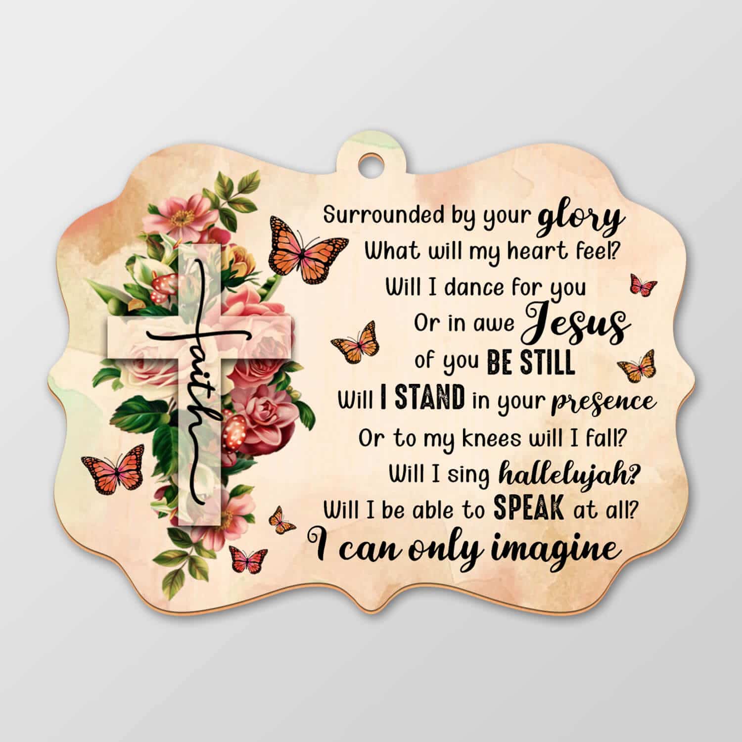 Die Cut Ornament Mockup Simple