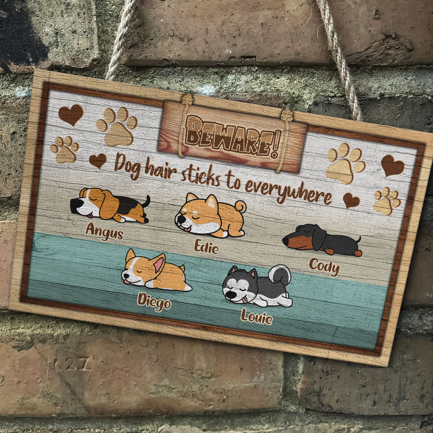 9VT. Beware Dog Hair Sticks (Sample Design 5) Mockup 5