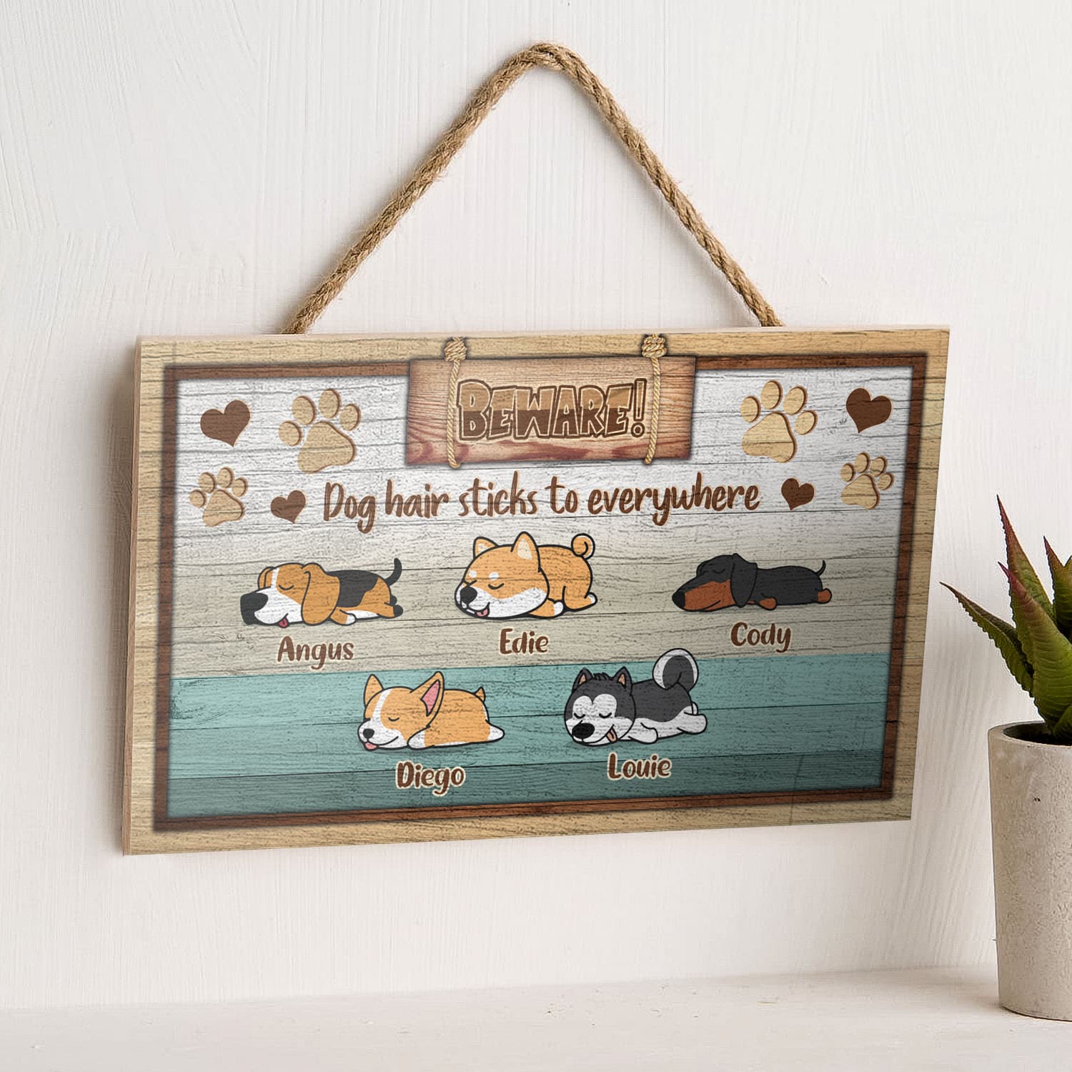 9VT. Beware Dog Hair Sticks (Sample Design 5) Mockup 6