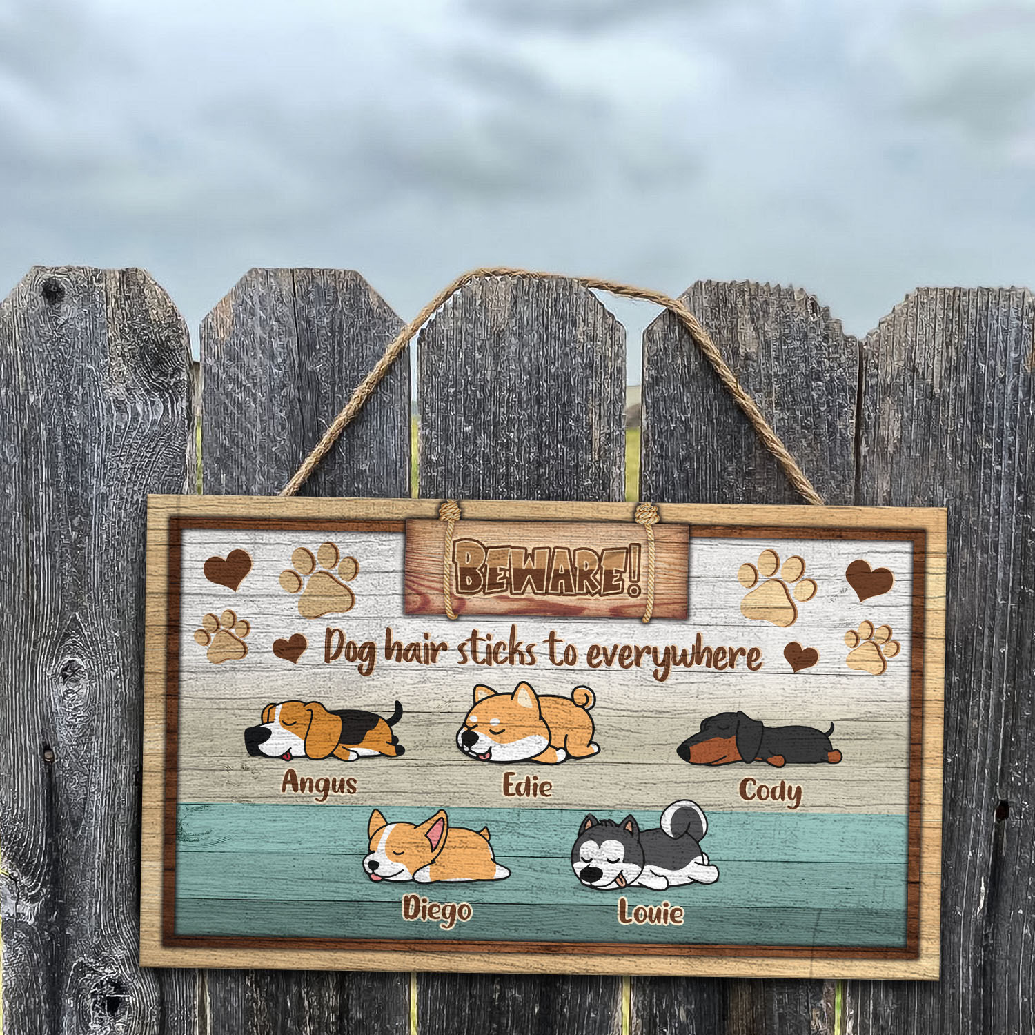 9VT. Beware Dog Hair Sticks (Sample Design 5) Mockup 7