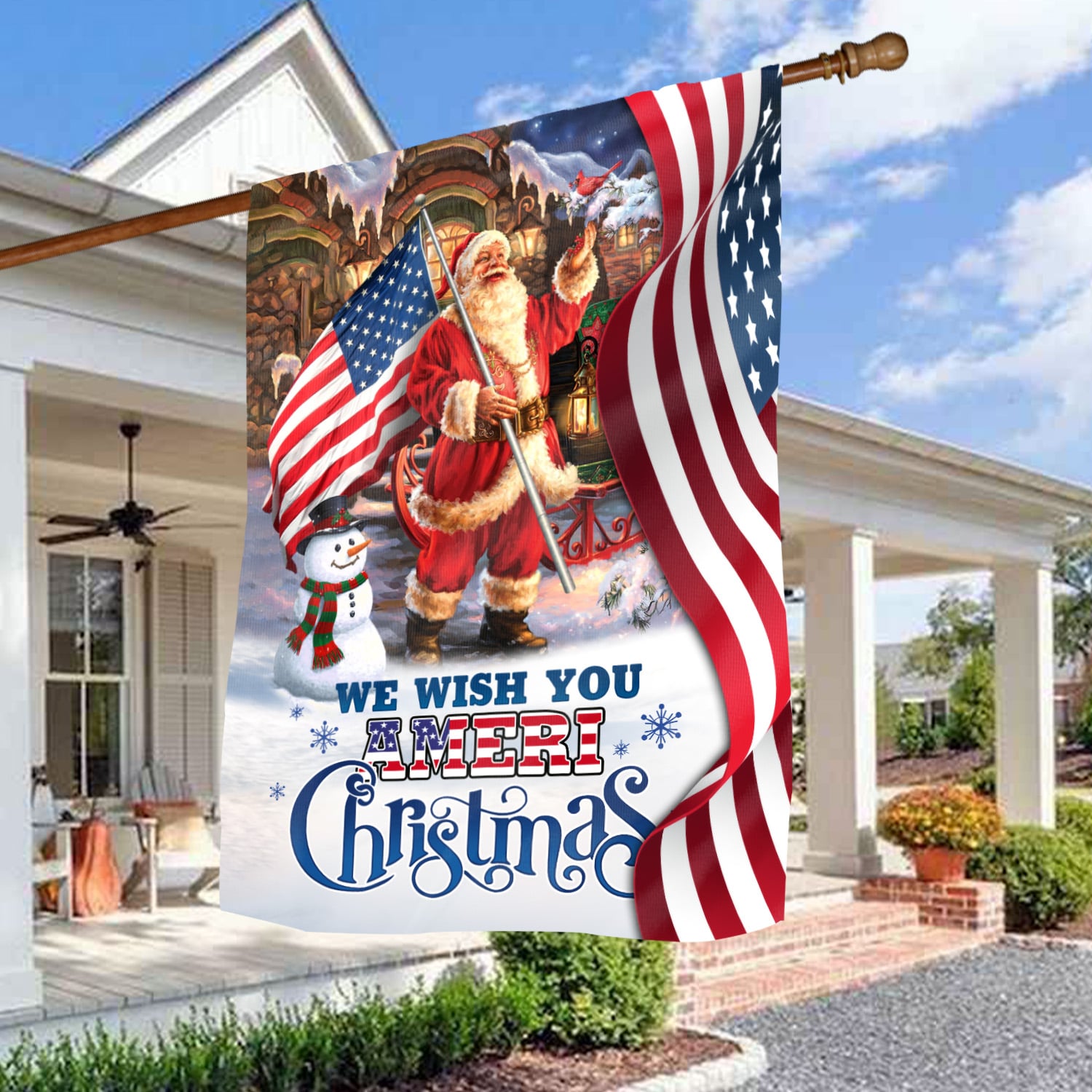 30x40 Side 1 House Flag Mockup 3