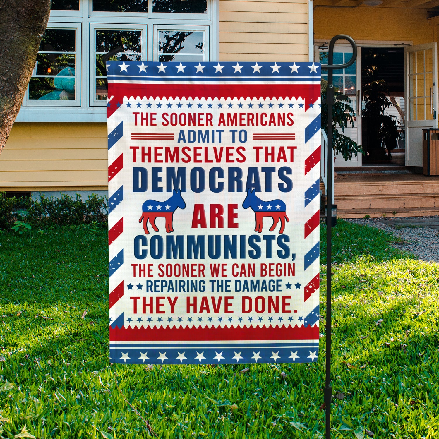 2O. Sooner Americans-30x40 Garden Flag Mockup 3