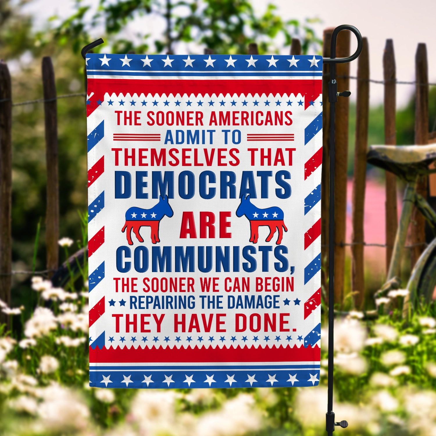 2O. Sooner Americans-30x40 Garden Flag Mockup 6