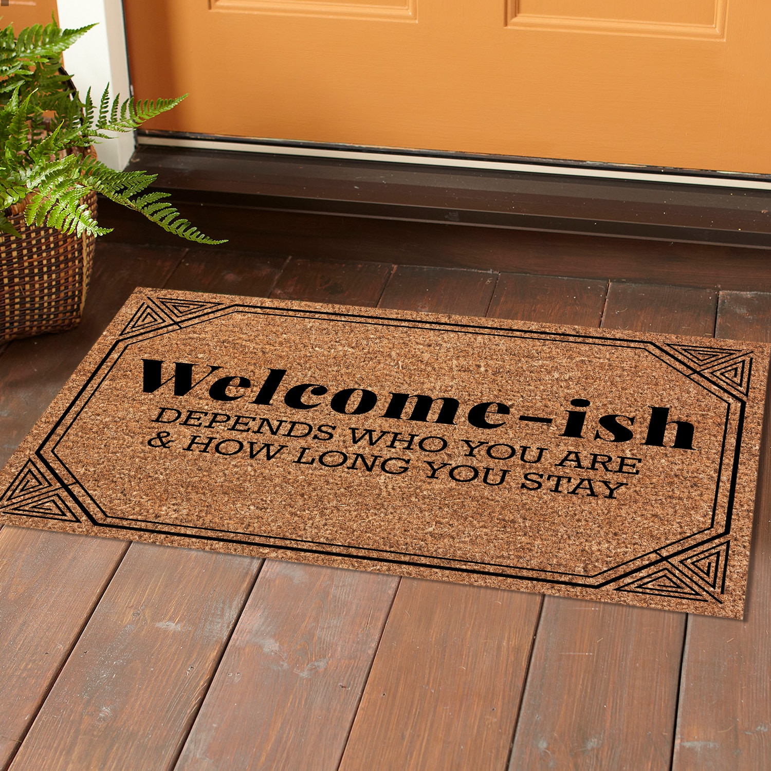 2NH. Welcome-ish (5) Doormat Mockup 1