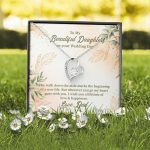 From Dad To My Beautiful Daughter On Your Wedding Day The Walk Down Forever Love Heart Pendant Necklace