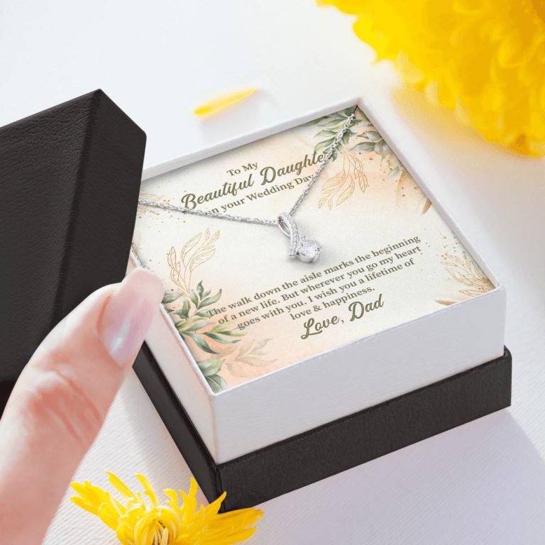 From Dad To My Beautiful Daughter On Your Wedding Day The Walk Down Alluring Beauty Necklace
