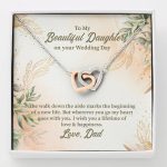 From Dad To My Beautiful Daughter On Your Wedding Day The Walk Down Interlocking Hearts Pendant Necklace - Interlocking Hearts Necklace From Dad To My Beautiful Daughter On Your Wedding Day The Walk Down Interlocking Hearts Pendant Necklace - Interlocking Hearts Necklace