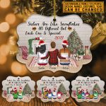 Personalized Besties Sisters Are Like Snowflakes Different but Special Christmas Girlfriends Wooden Custom Shaped Ornament Keepsake