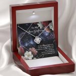 To My Sons Girlfriend It Takes A Special Girl To Fit Into Our Crazy Family Love Knot Necklace