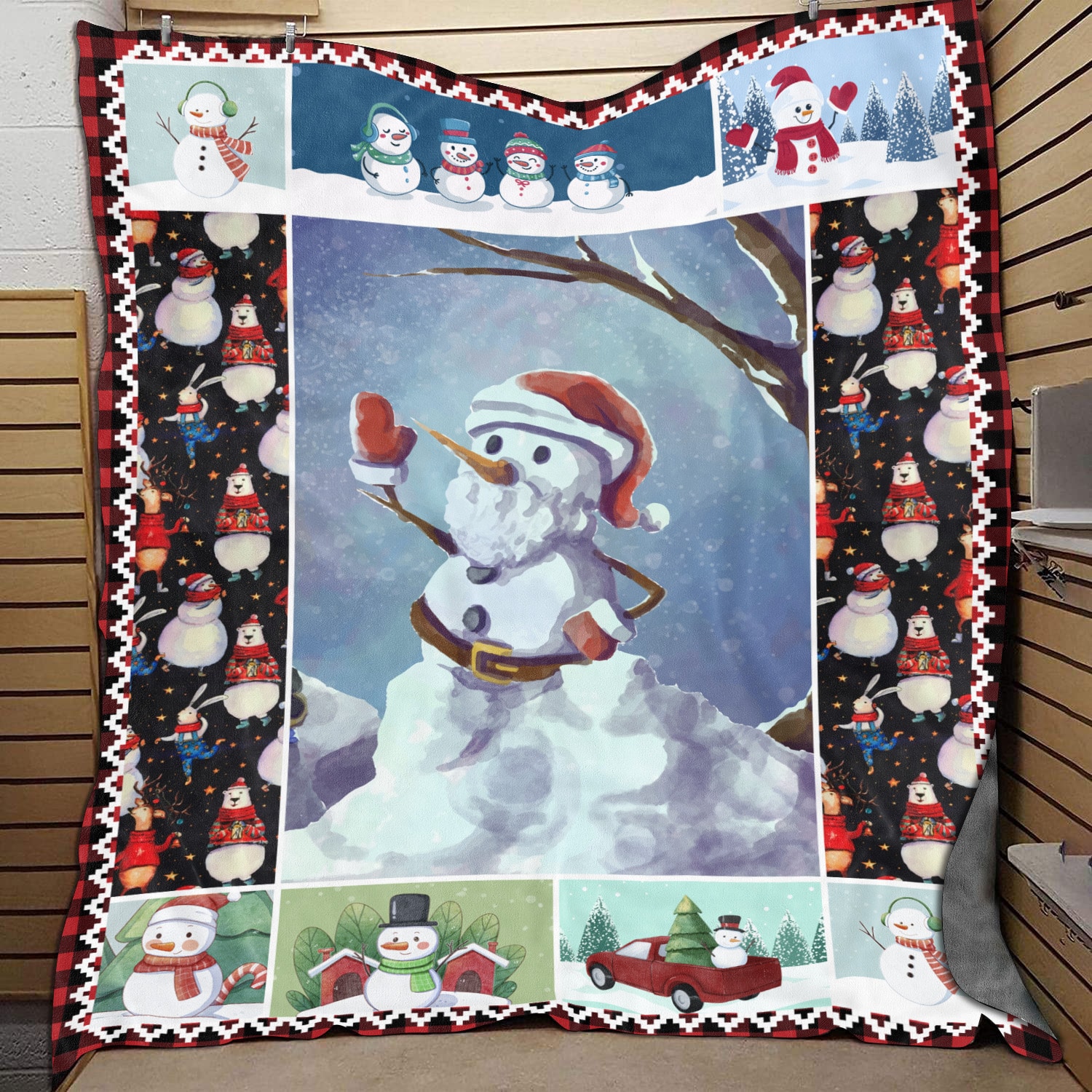 1. Let It Snow Blanket Mockup 9