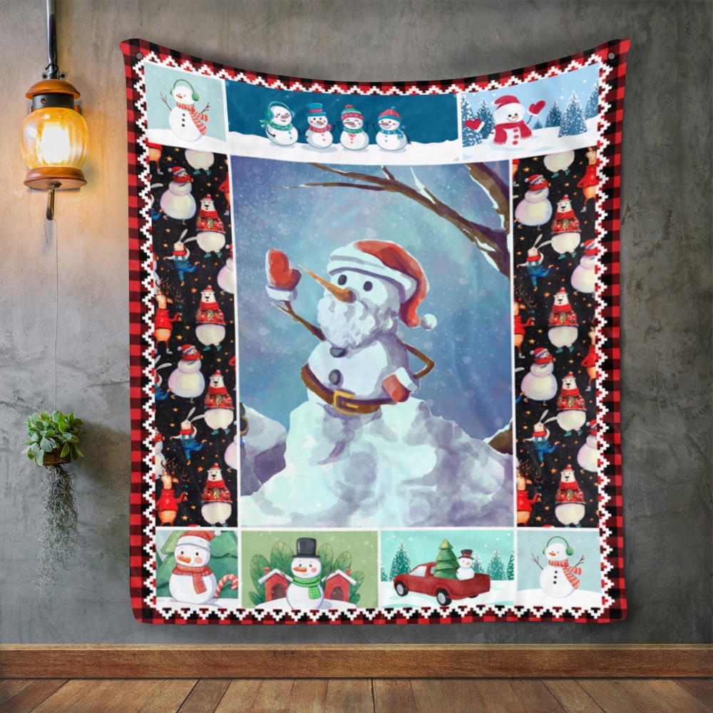 1. Let It Snow Blanket Mockup 2