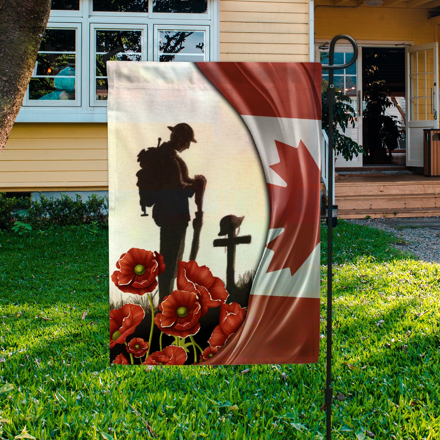 1O. Canada Veteran-30x40 Garden Flag Mockup 3