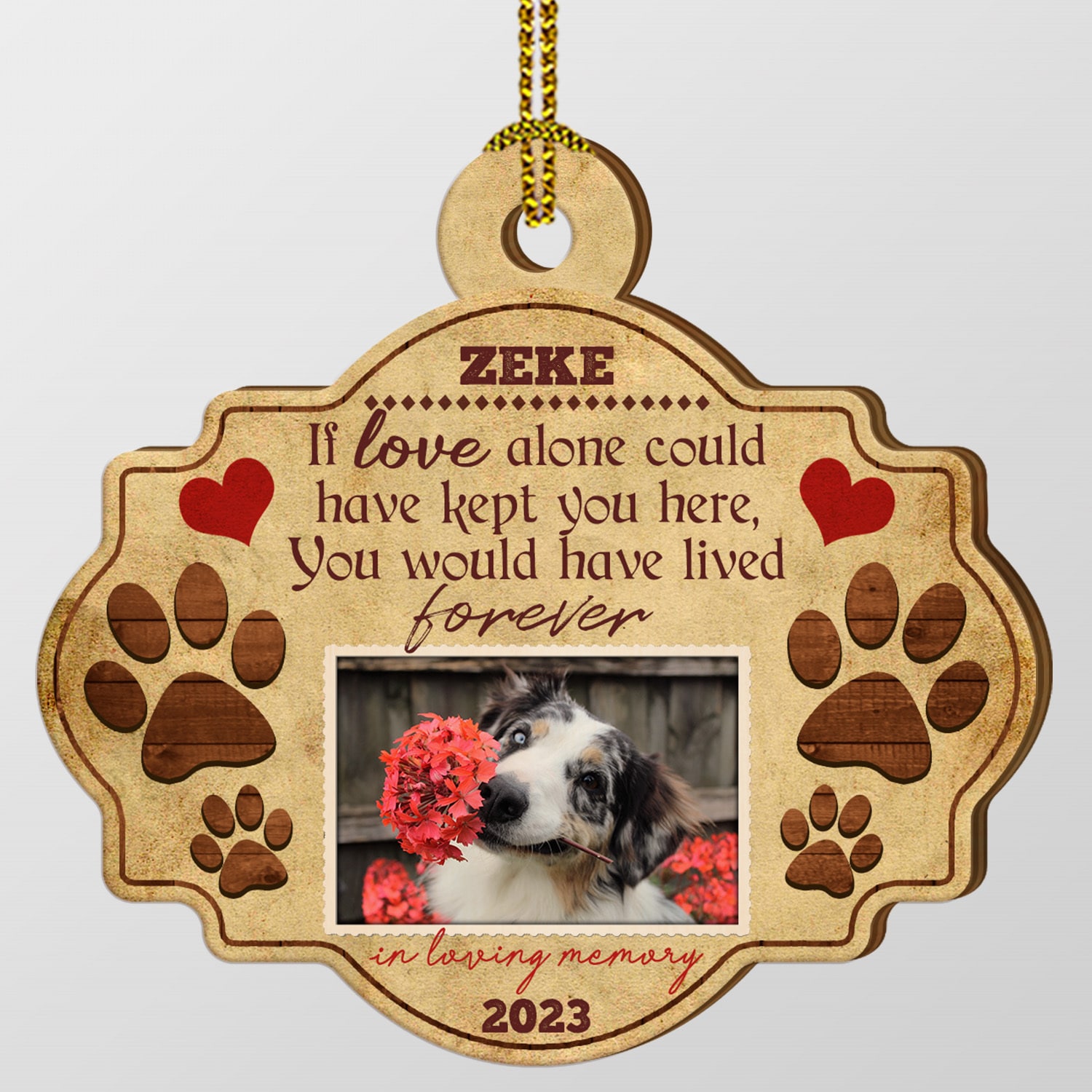 5VT. If Love Alone Pet Memorial mockup simple