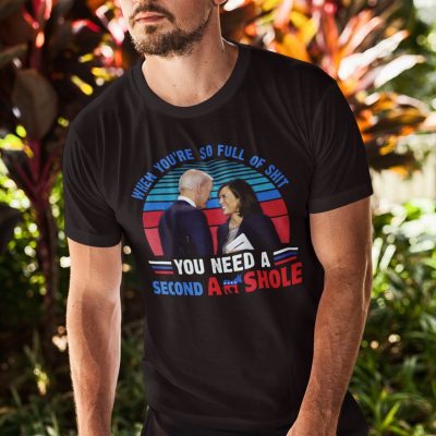 Alternative view of When You're So Full Of Shit You Need A Second Asshole T-shirt - V-neck - Anti Biden Harris Shirt