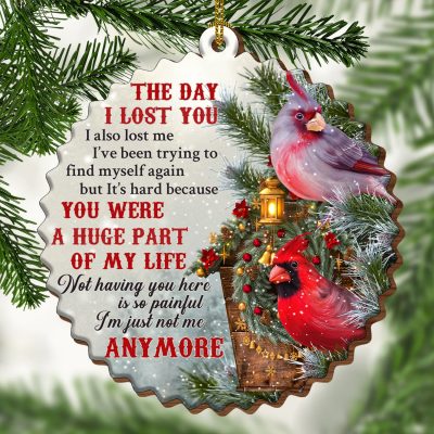 The Day I Lost You I Also Lost Me I've Been Trying To Find Myself Again Custom Shaped Wooden Ornament