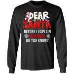 2Th. Dear Santa How Much Do You Know (7), Black, Long Sleeve