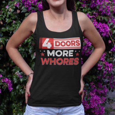 Alternative view of 4 Doors More Whores Cotton Tank Top Tee - Ladies Racerback Tank