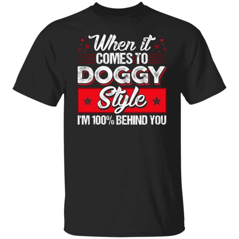 4VT. When It Comes To Doggy, Black, Unisex T-Shirt