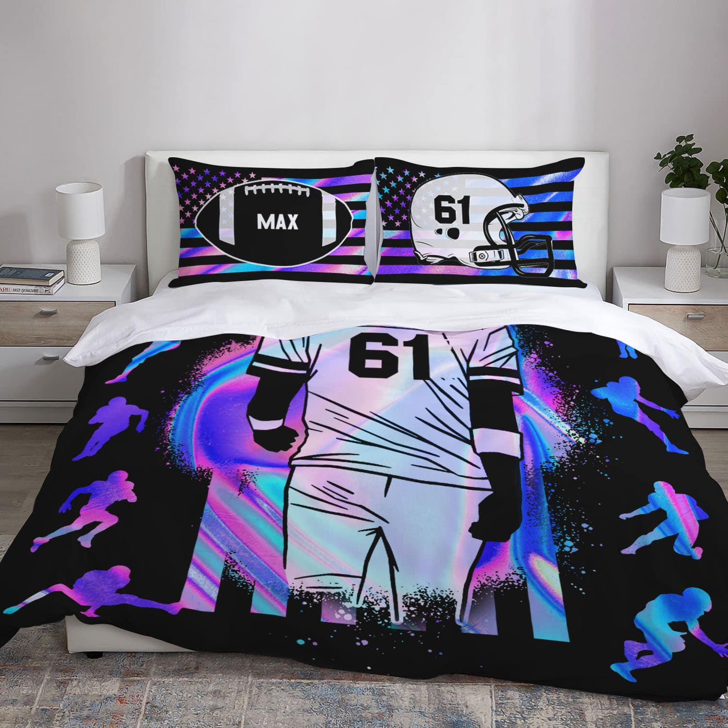 6VT. Football Bedding Set-Sample Design Bedding Set Mockup 2