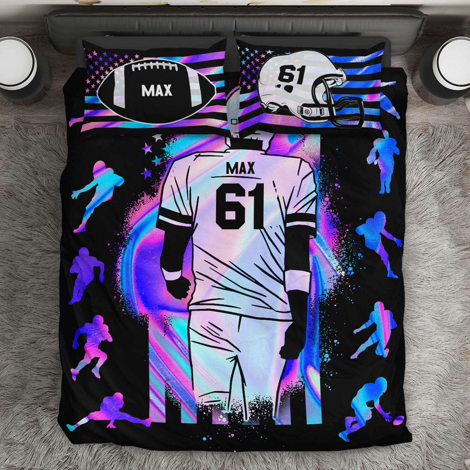 6VT. Football Bedding Set-Sample Design Bedding Set Mockup 7