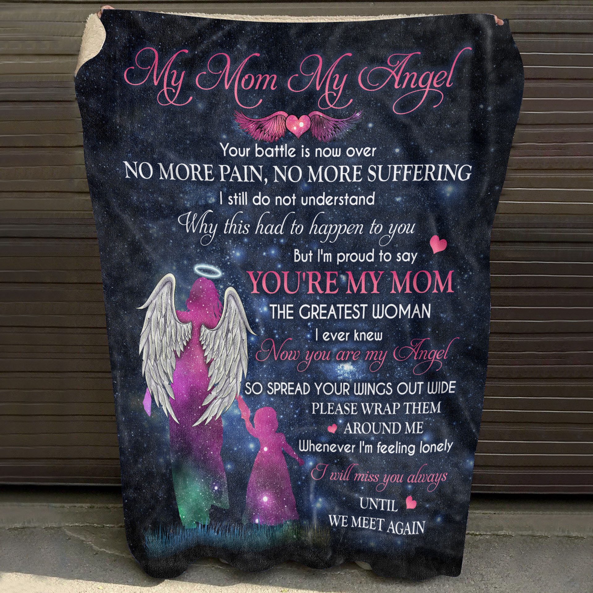 4O. My Dad My Angel ( Mom - Daughter) Blanket Mockup 10
