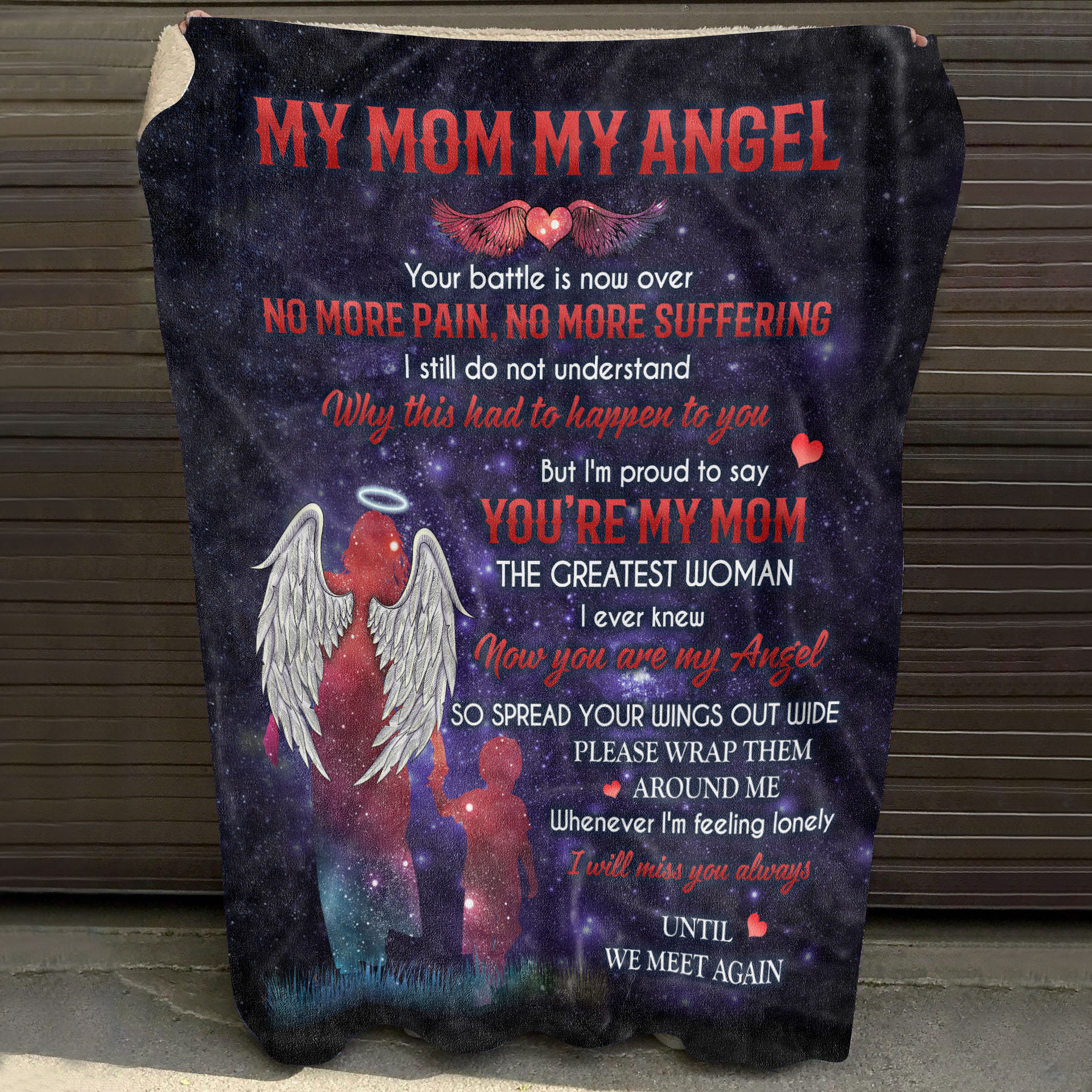 4O. My Dad My Angel (Mom -Son) Blanket Mockup 10