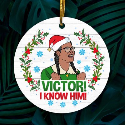 Victor I Know Him Decorative Christmas Circle Ornament