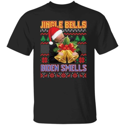 34 HG UU TIEN. Jingle Bells Biden Smells, Black, Unisex T-Shirt