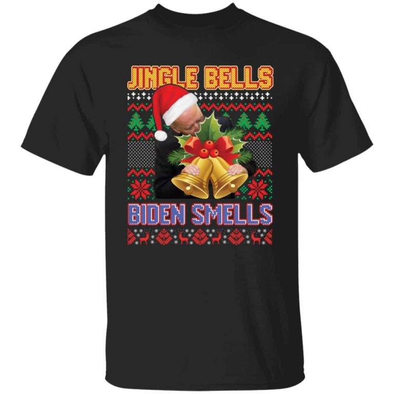 34 HG UU TIEN. Jingle Bells Biden Smells, Black, Unisex T-Shirt