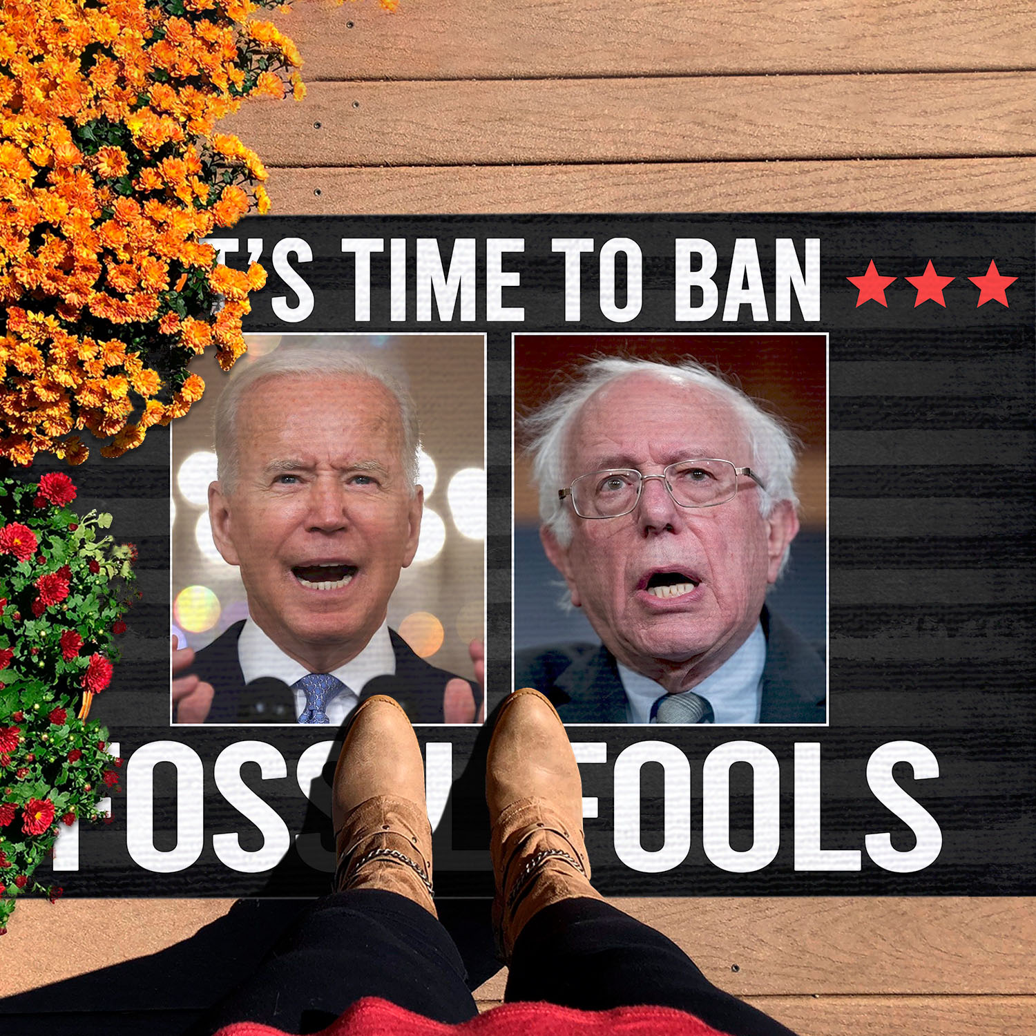 8VT. UU TIEN It's Time To Ban Biden Bernie doormat Doormat mockup 7