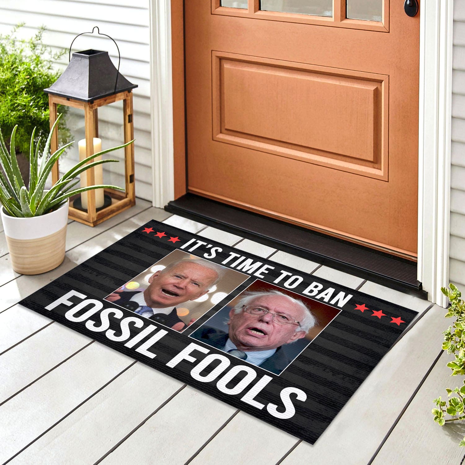 8VT. UU TIEN It's Time To Ban Biden Bernie doormat Doormat mockup 8