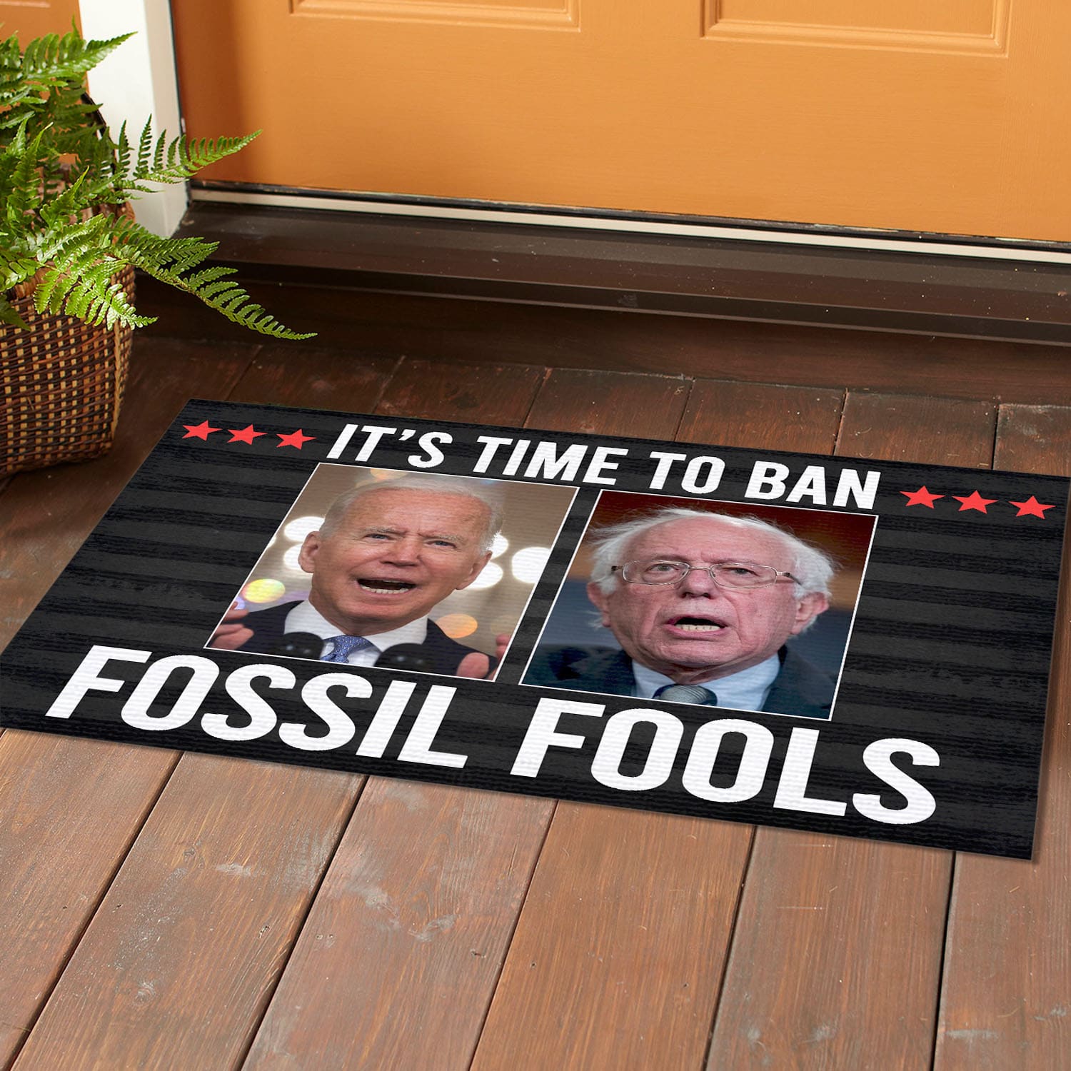 8VT. UU TIEN It's Time To Ban Biden Bernie doormat Doormat Mockup 1