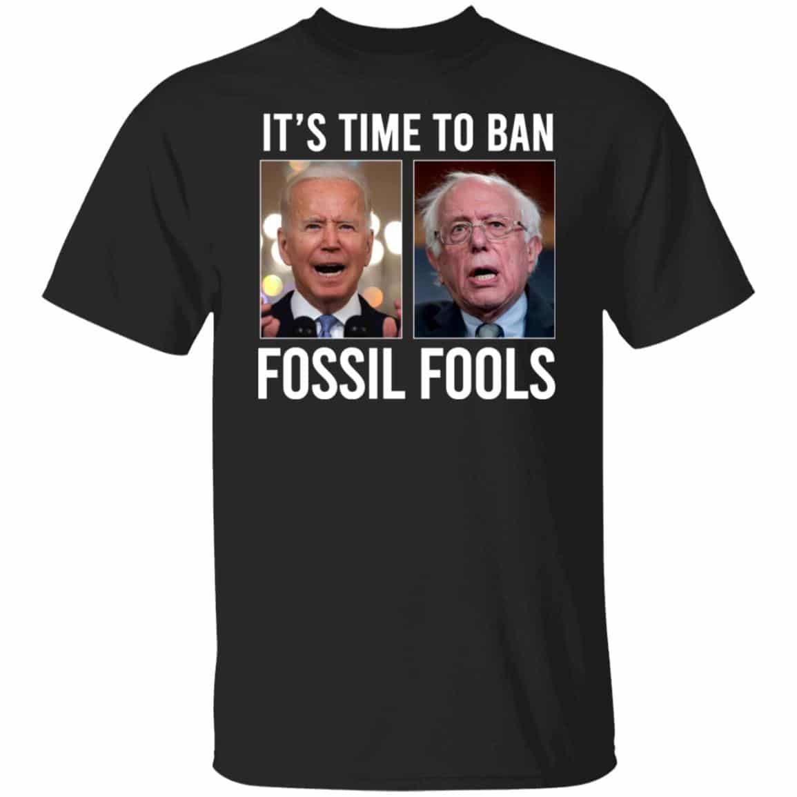8VT. UU TIEN It's Time To Ban Biden Bernie, Black, Unisex T-Shirt