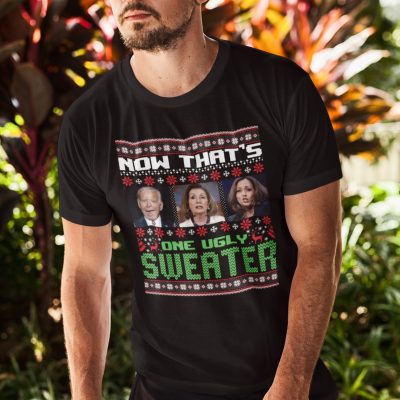 Alternative view of Now That's One Ugly Sweater Funny Biden Harris Nancy Ugly Christmas T-Shirt - Hoodie - Sweatshirt - Long Sleeve