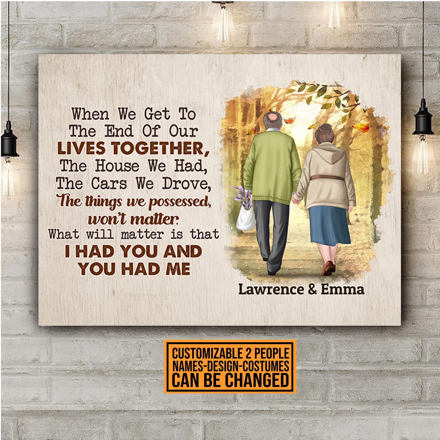 1VT. Old Couple When We Get To The End canvas mk2