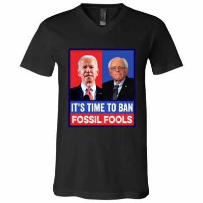 1BN uu tien. Fossil Fools, Black, V-Neck T-Shirt