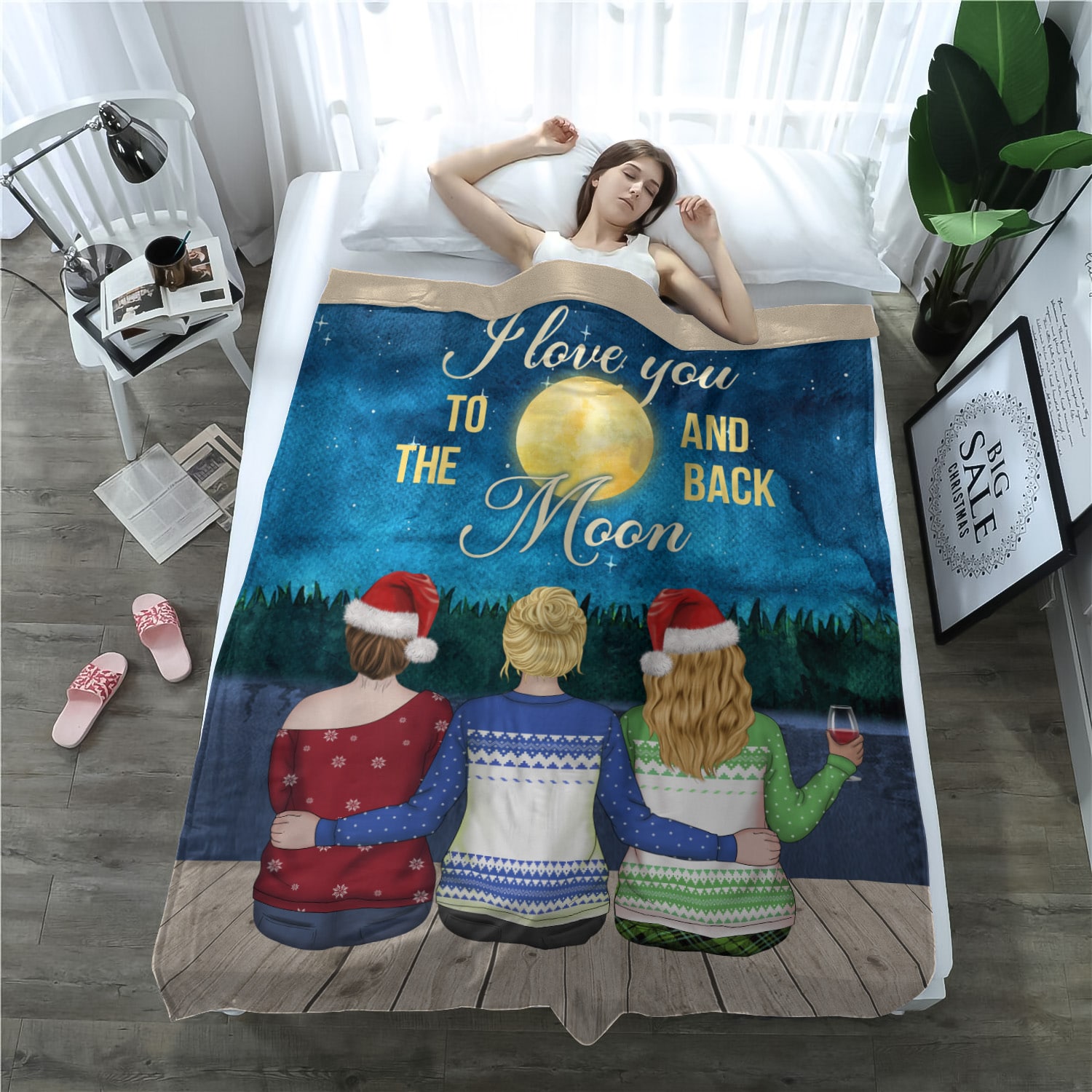 4O. I Love You (Sample Design 3) Mockup Blanket 13