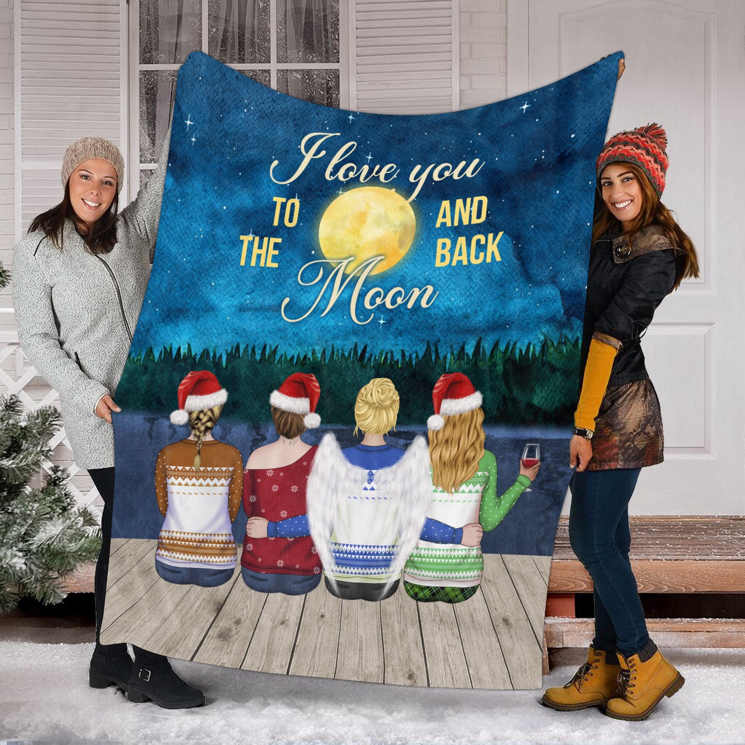 4O. I Love You (Sample Design 4) Blanket Mockup 8