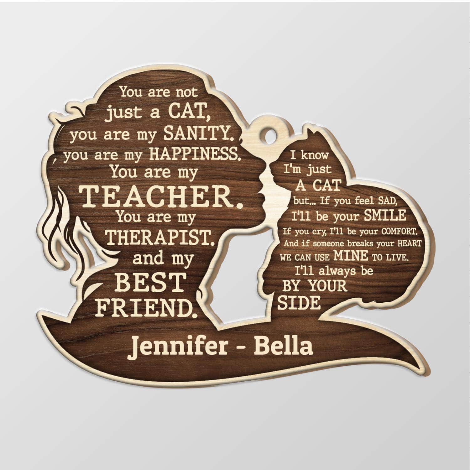 5VT. You Are Not Just A Cat Shaped ornament mk simple