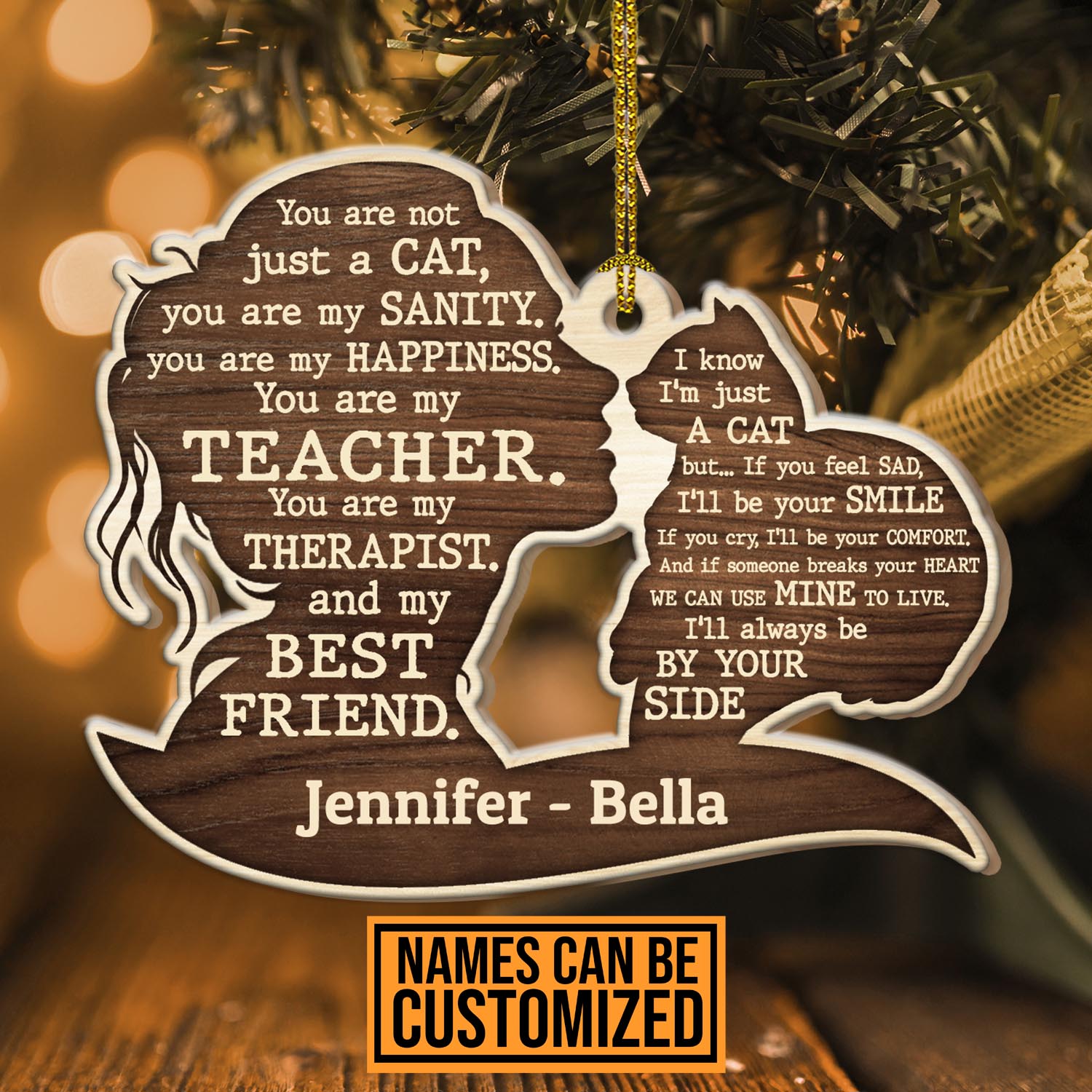 5VT. You Are Not Just A Cat Shaped ornament mk3