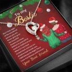 Bestie Don't Lose Sight of the Wonderful Person You Are Never Give Up Forever Love Pendant Necklace