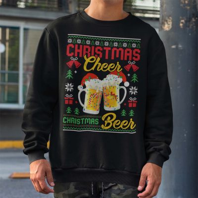 Alternative view of Christmas Cheer Christmas Beer Ugly Christmas T-Shirt - Hoodie - Sweatshirt - Long Sleeve