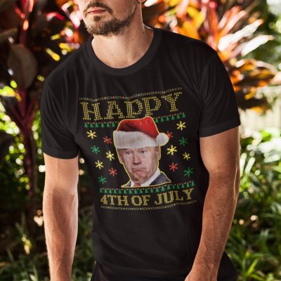 Alternative view of Funny Joe Biden Happy 4th Of July Ugly Christmas Sweater T-shirt - Hoodie - Sweatshirt