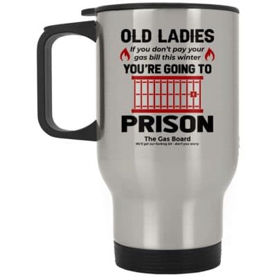 14 oz. Silver Travel Mug