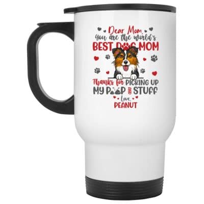14 oz. White Travel Mug