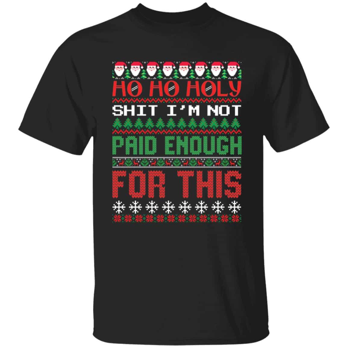 5VT. Ho Ho Holy Shit, Black, Unisex T-Shirt